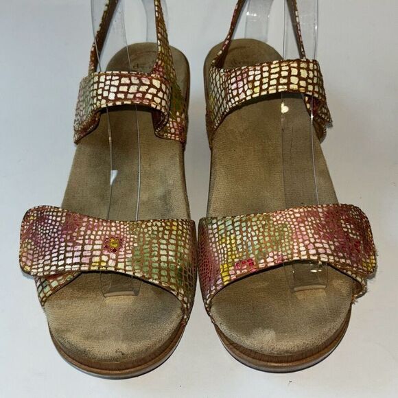 Dansko Sonnet Snake Print metallic rainbow sandal shoes 41 US 9.5/10 - Picture 2 of 9